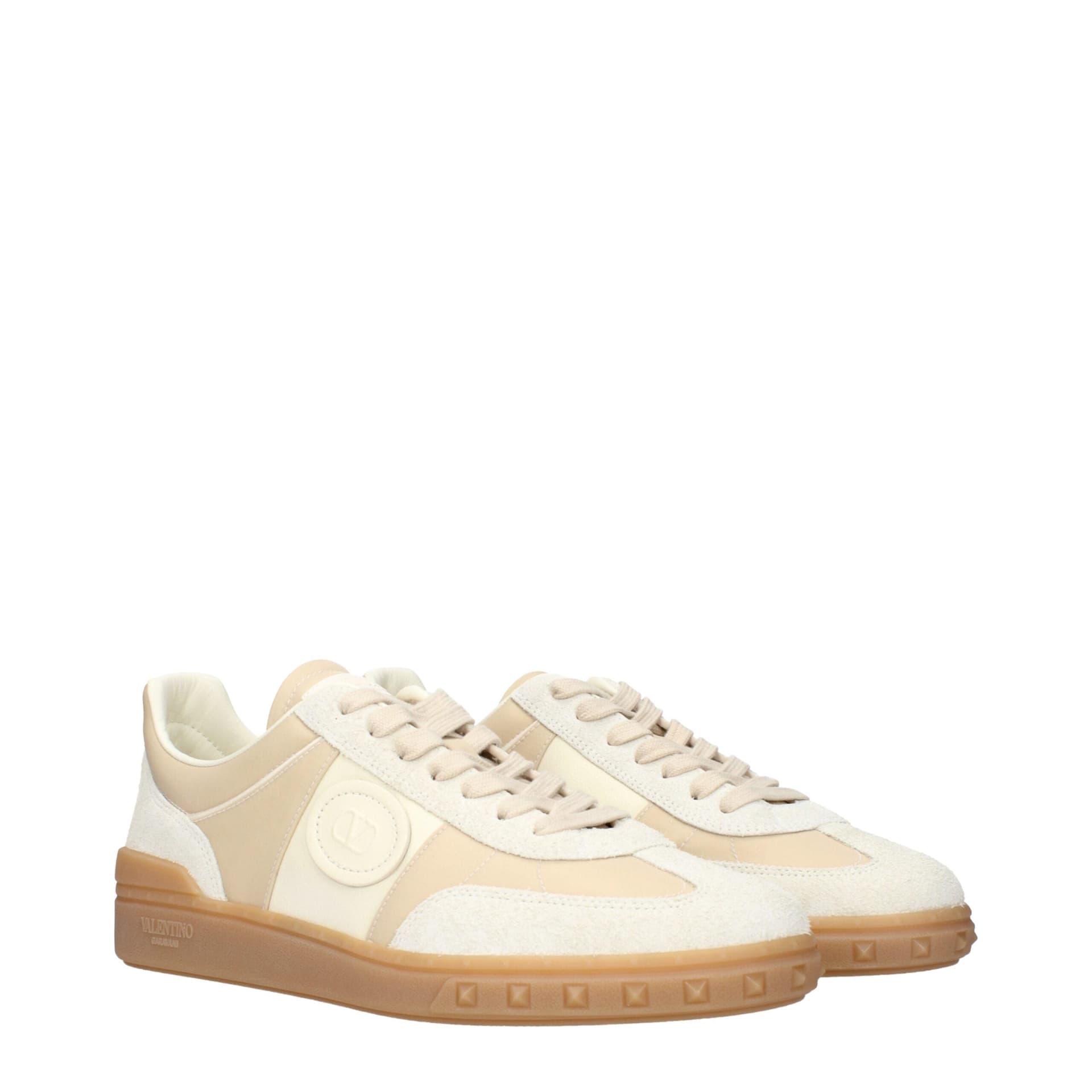 Valentino Garavani Beige Fabric Low Top Sneakers - 2