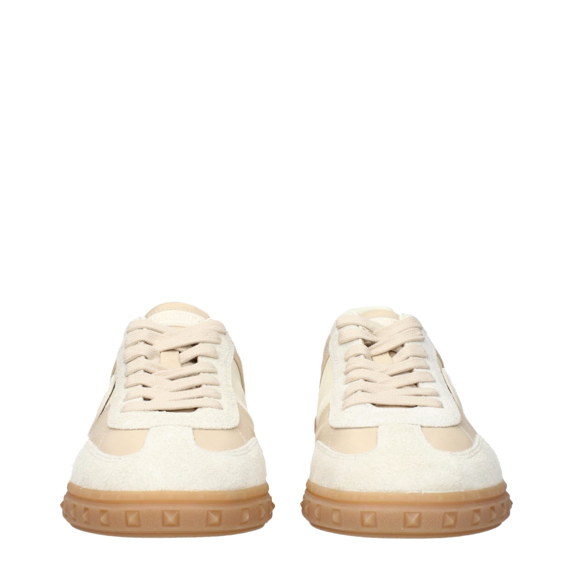 Valentino Garavani Beige Fabric Low Top Sneakers - 3