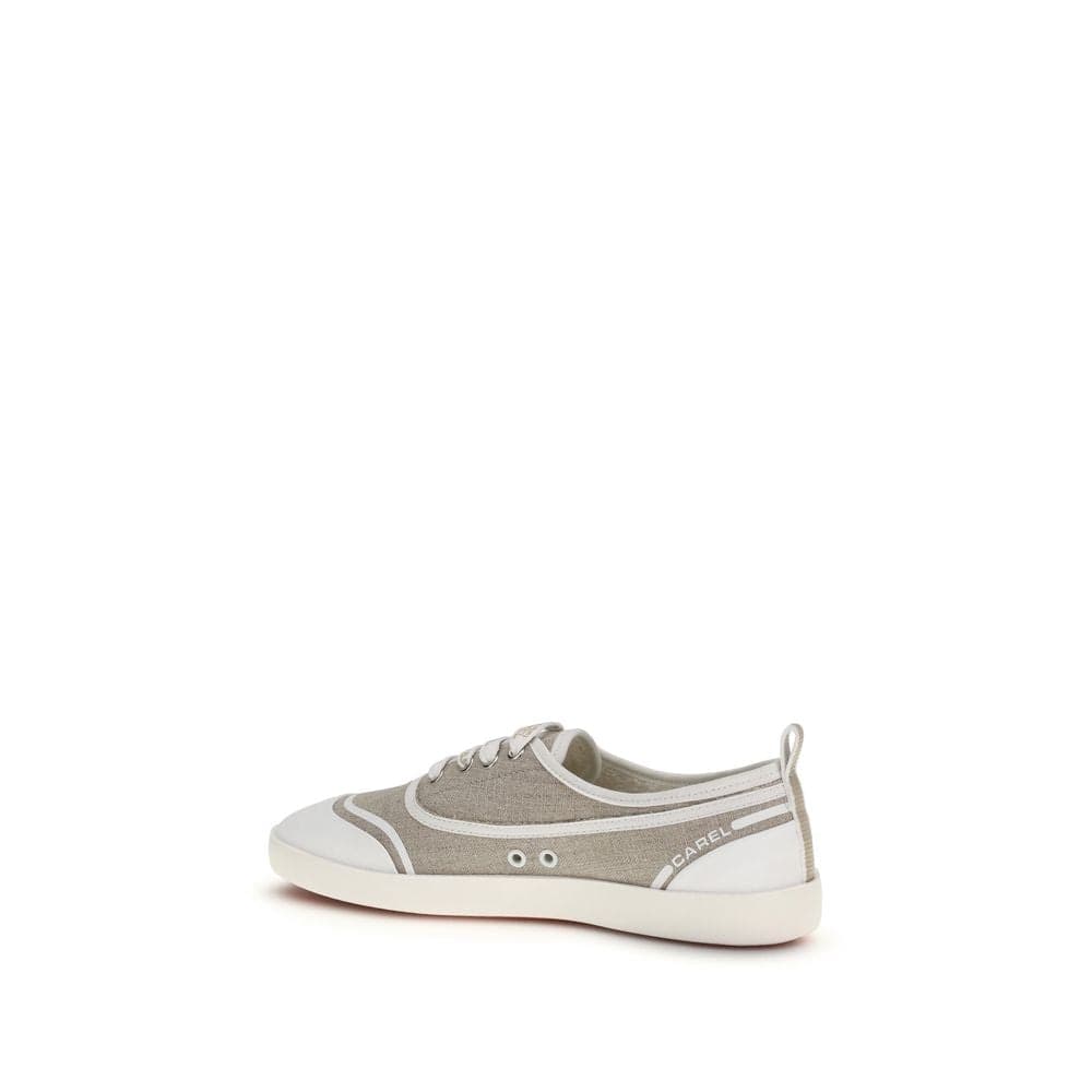 Carel Paris Beige Cotton Low Top Sneakers - 3