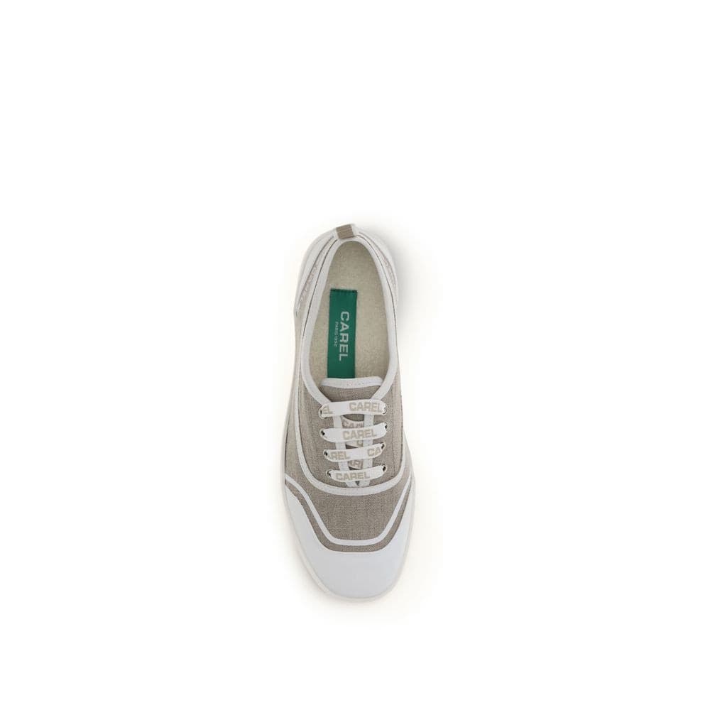 Carel Paris Beige Cotton Low Top Sneakers - 4