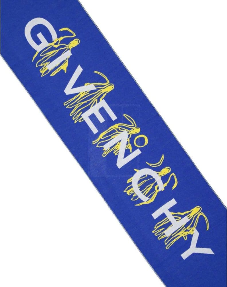 Givenchy Blue Silk Foulard - 3
