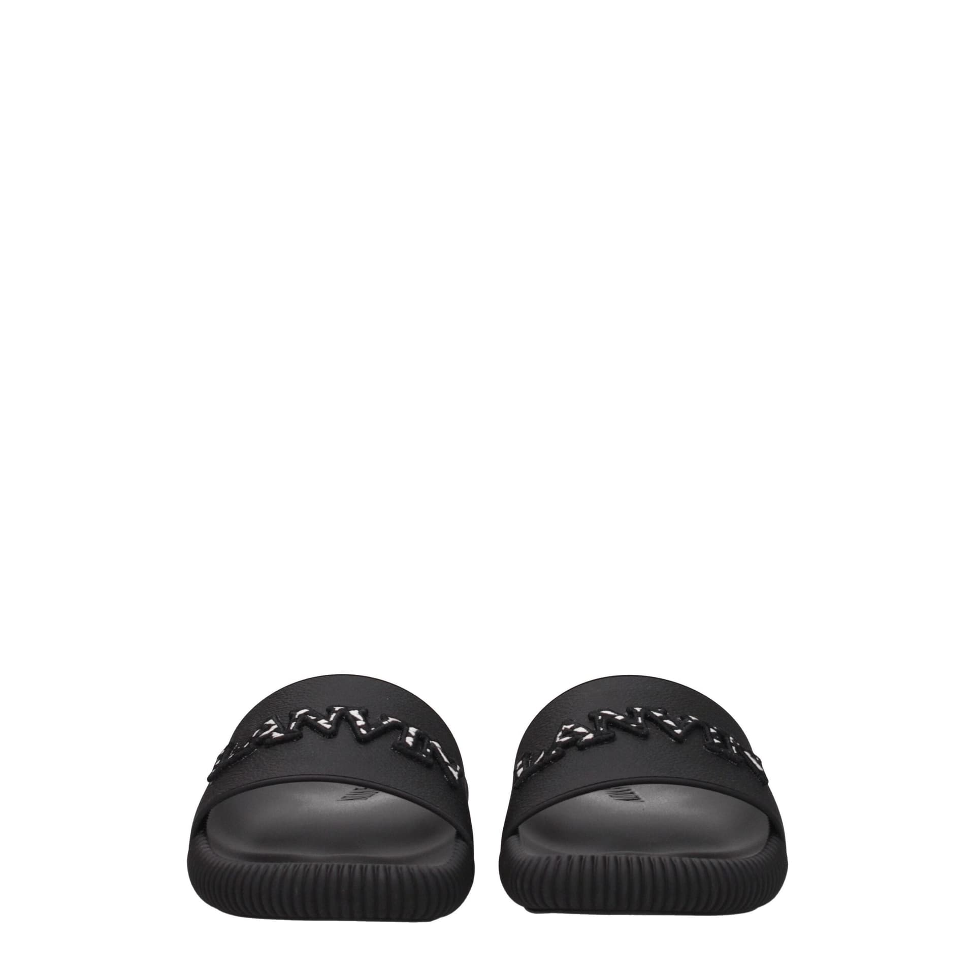 Lanvin Black Cotton Slippers - 3