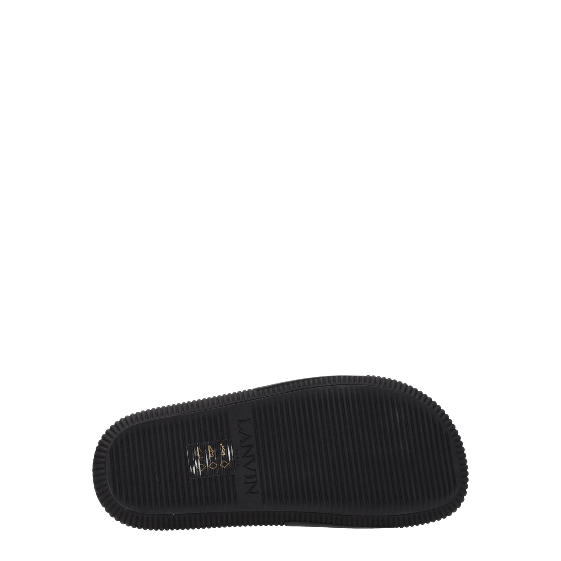 Lanvin Black Cotton Slippers - 5