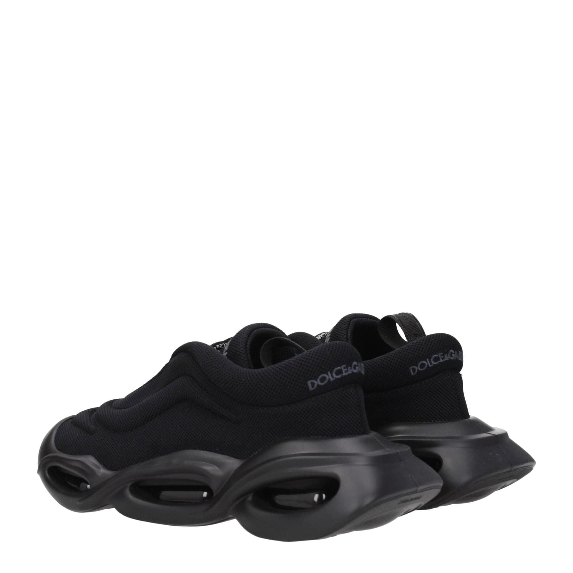 Dolce & Gabbana Black Fabric Chunky Sneakers - 4