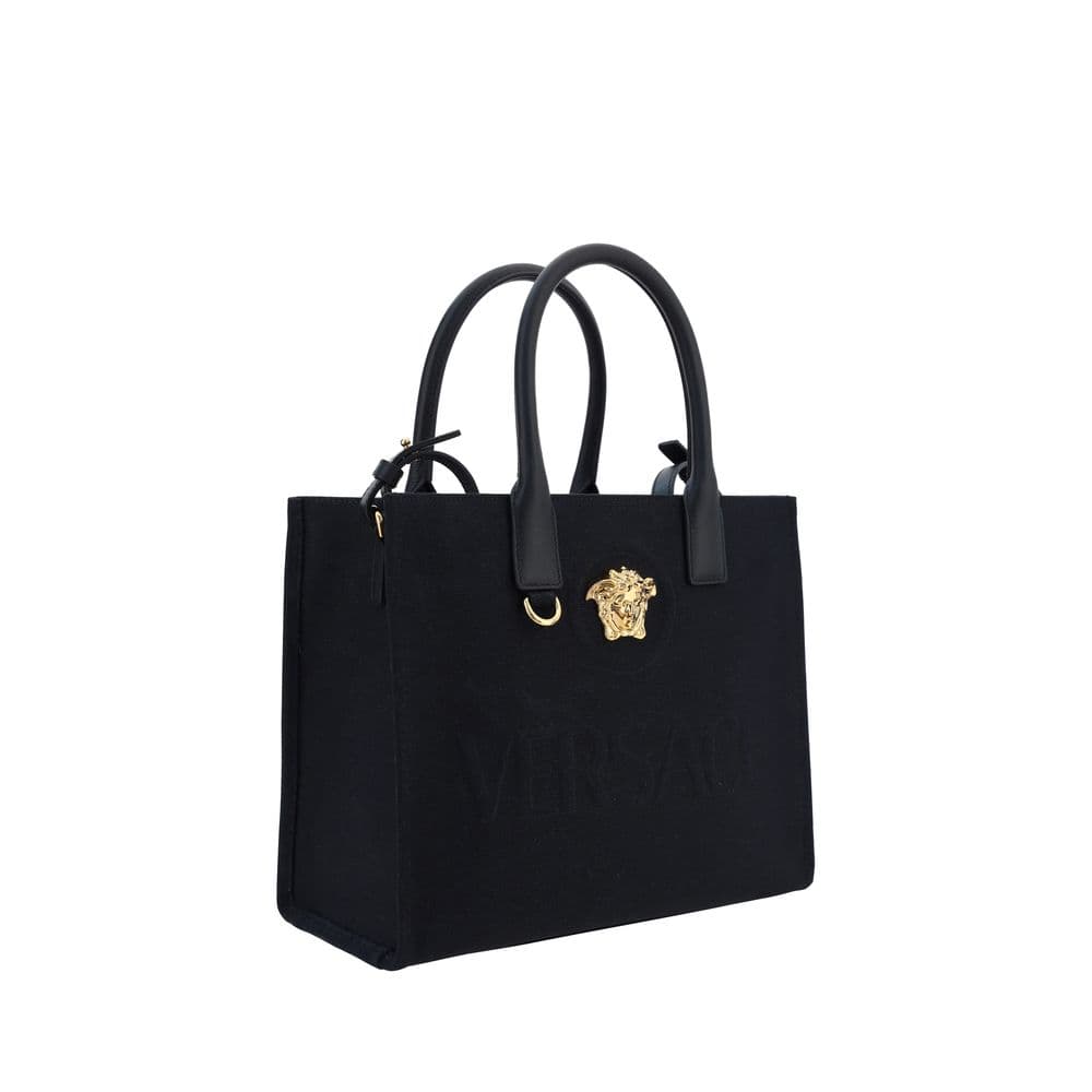 Versace Black Cotton Shoulder Bag - 2