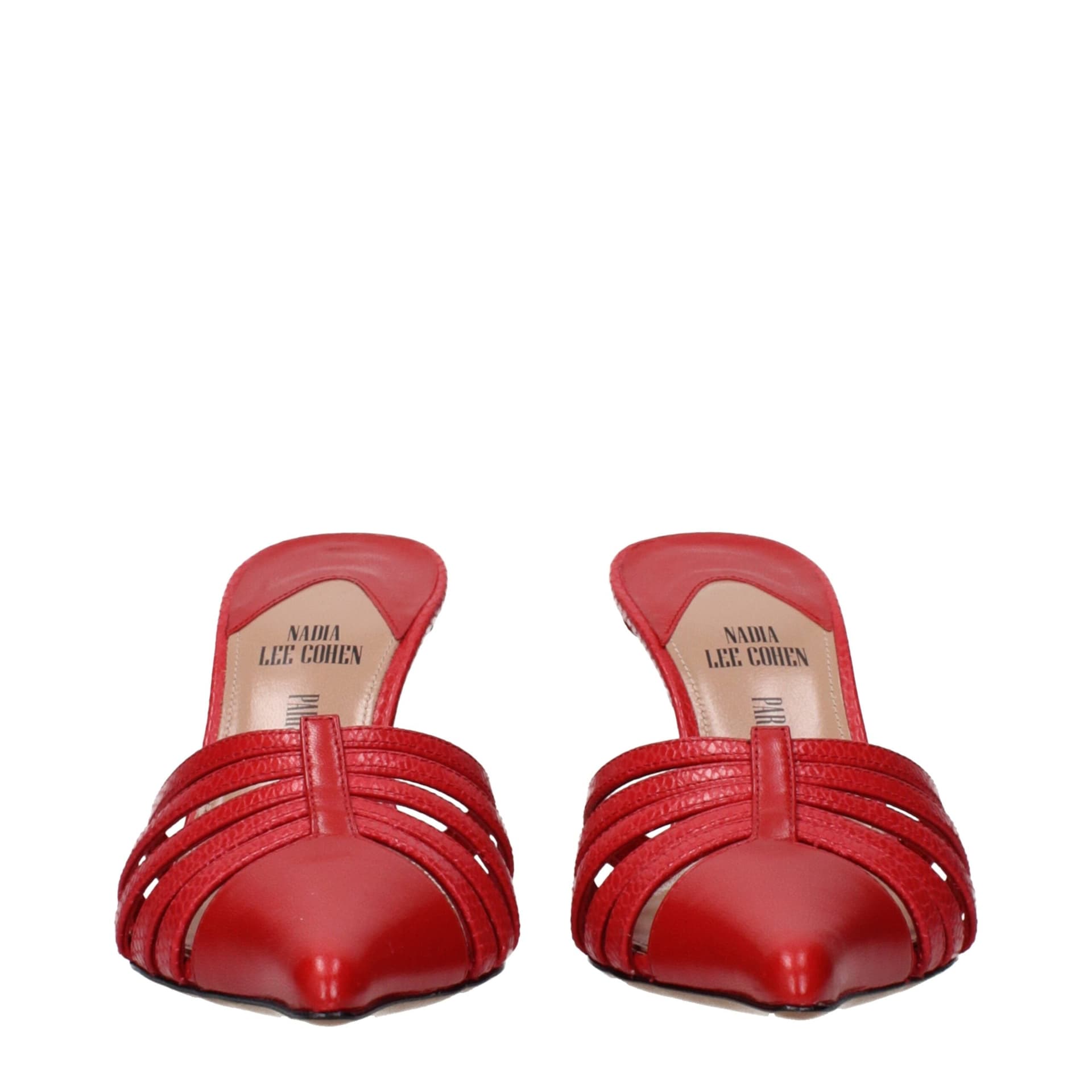 Paris Texas Red Leather Stiletto Heel Sandals - 3