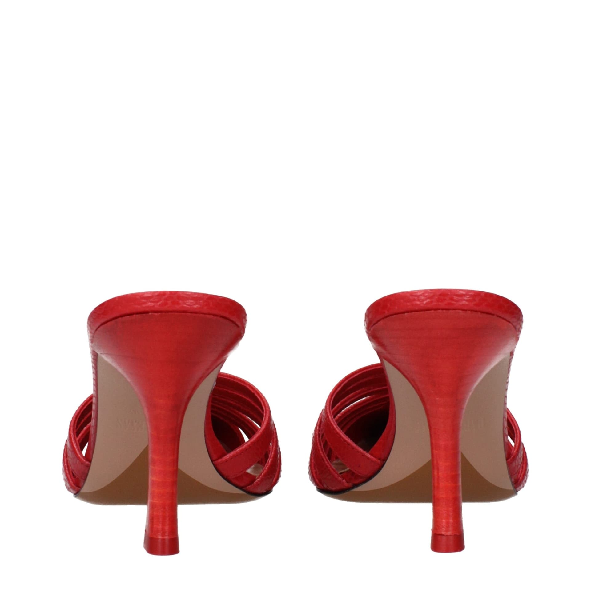 Paris Texas Red Leather Stiletto Heel Sandals - 5