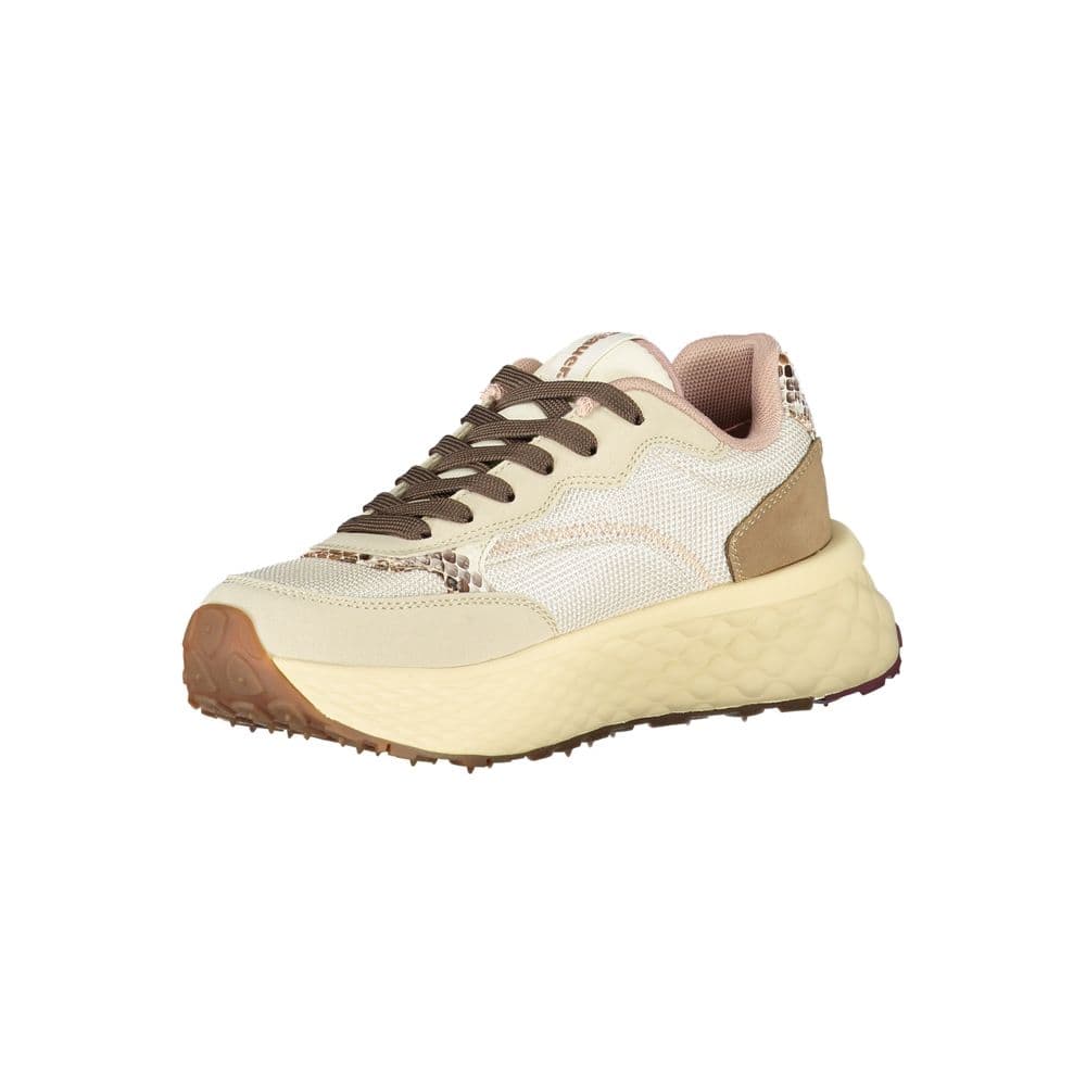 Blauer Beige Leather Women Sneaker - 3
