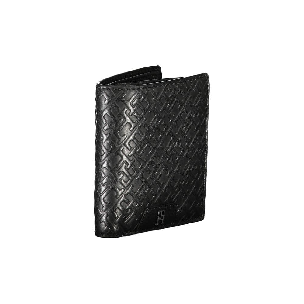 Tommy Hilfiger Sleek Black Leather Dual-Compartment Wallet - 3