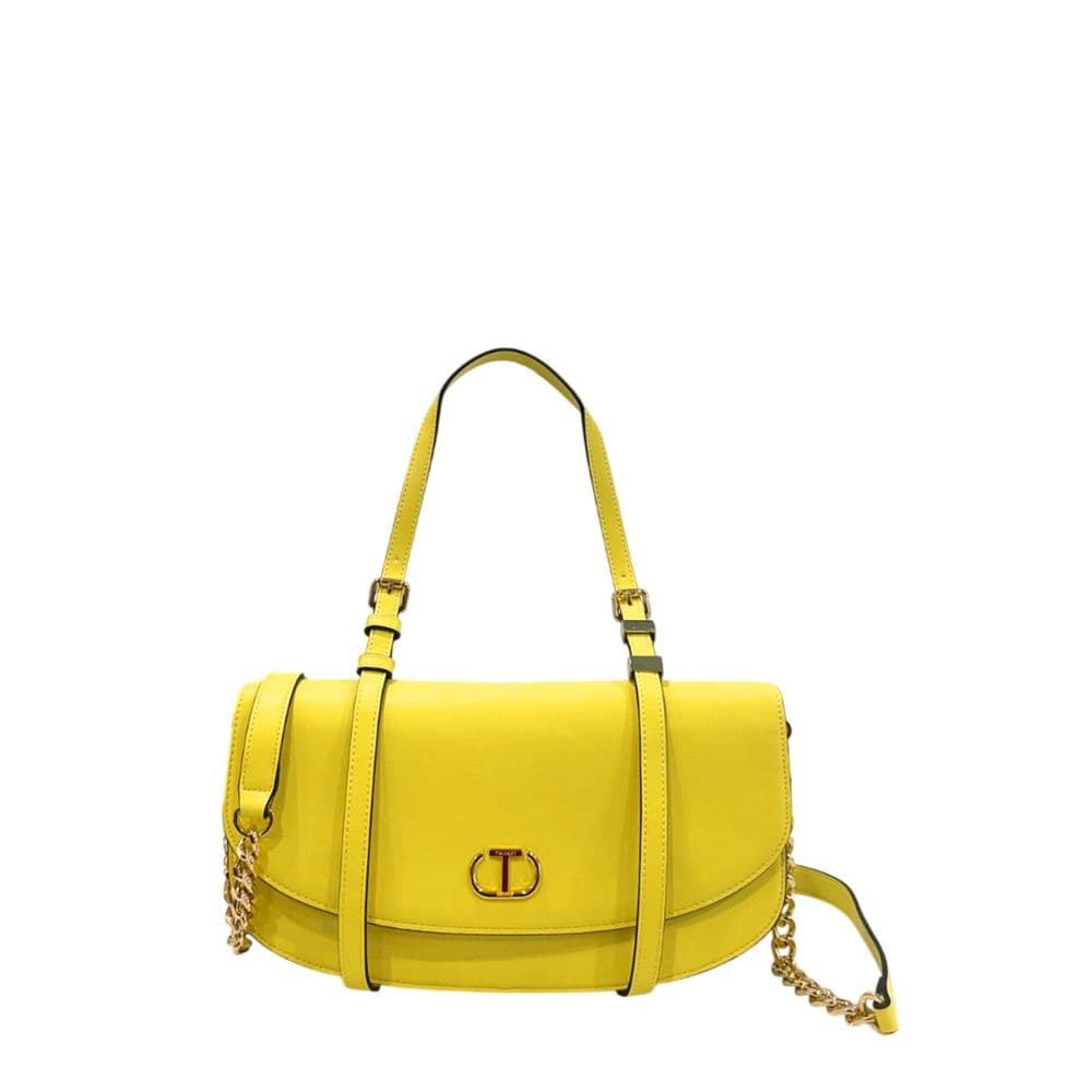Twinset Yellow PU Women Shoulder Bag - 4