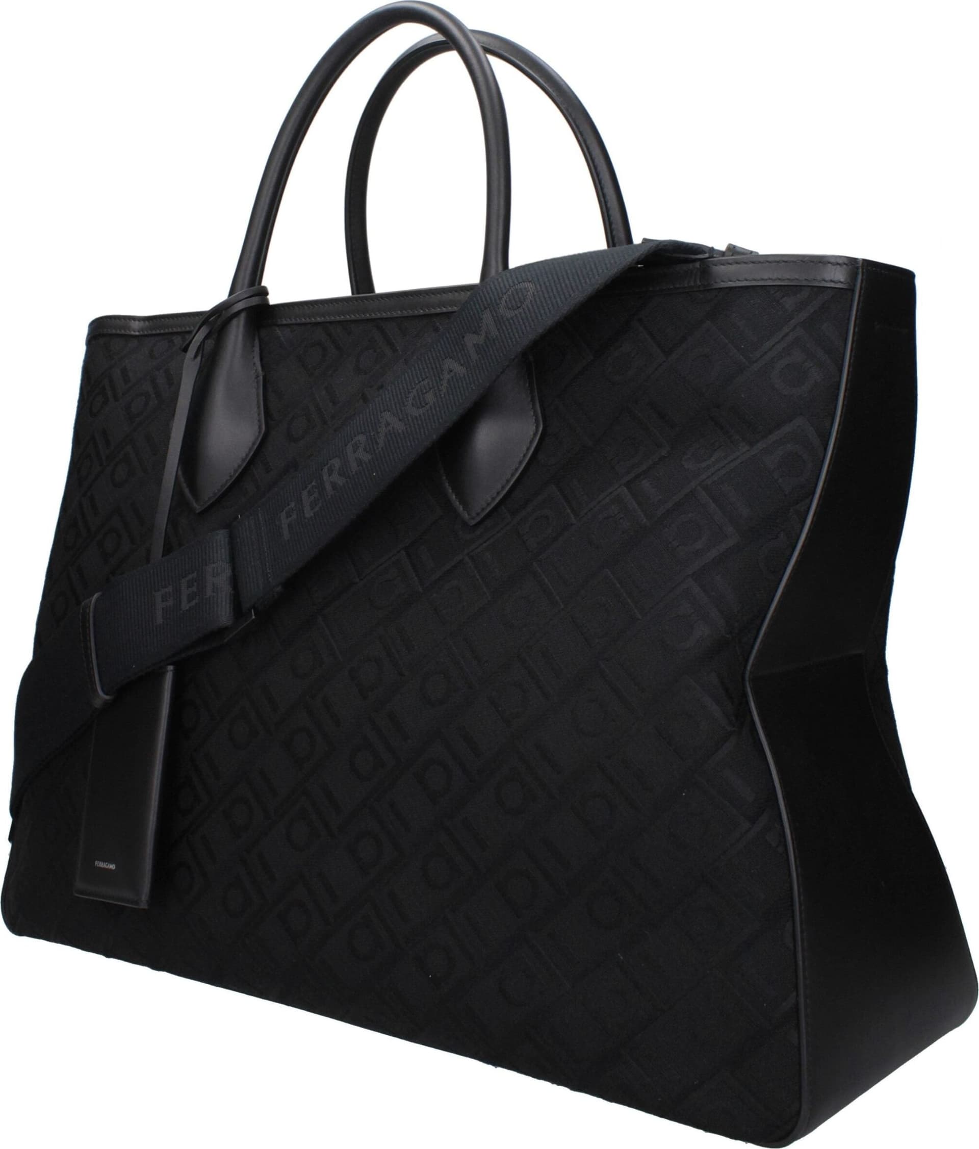 Salvatore Ferragamo Black Fabric Handbag - 2