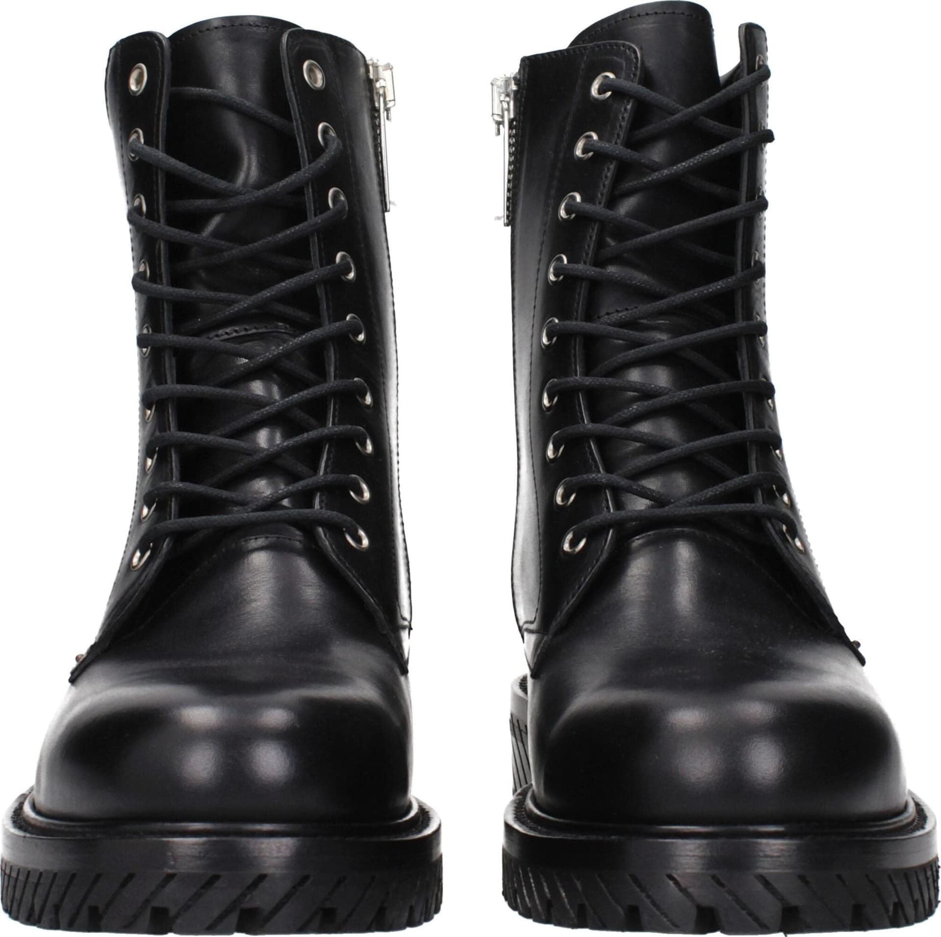 Off-White Black Leather Ankle Boots - 3