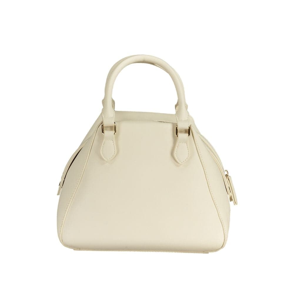 Mario Valentino Bianco Polyurethane Women's Bag with Handles and Shoulder Strap - 2