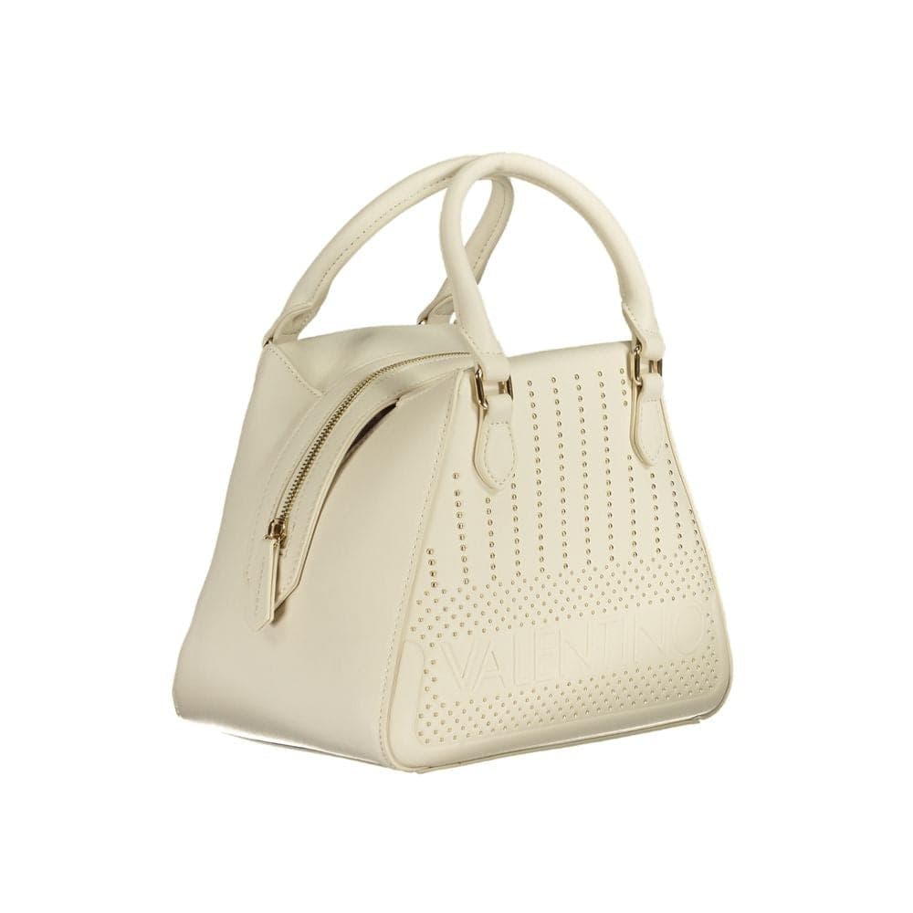 Mario Valentino Bianco Polyurethane Women's Bag with Handles and Shoulder Strap - 3