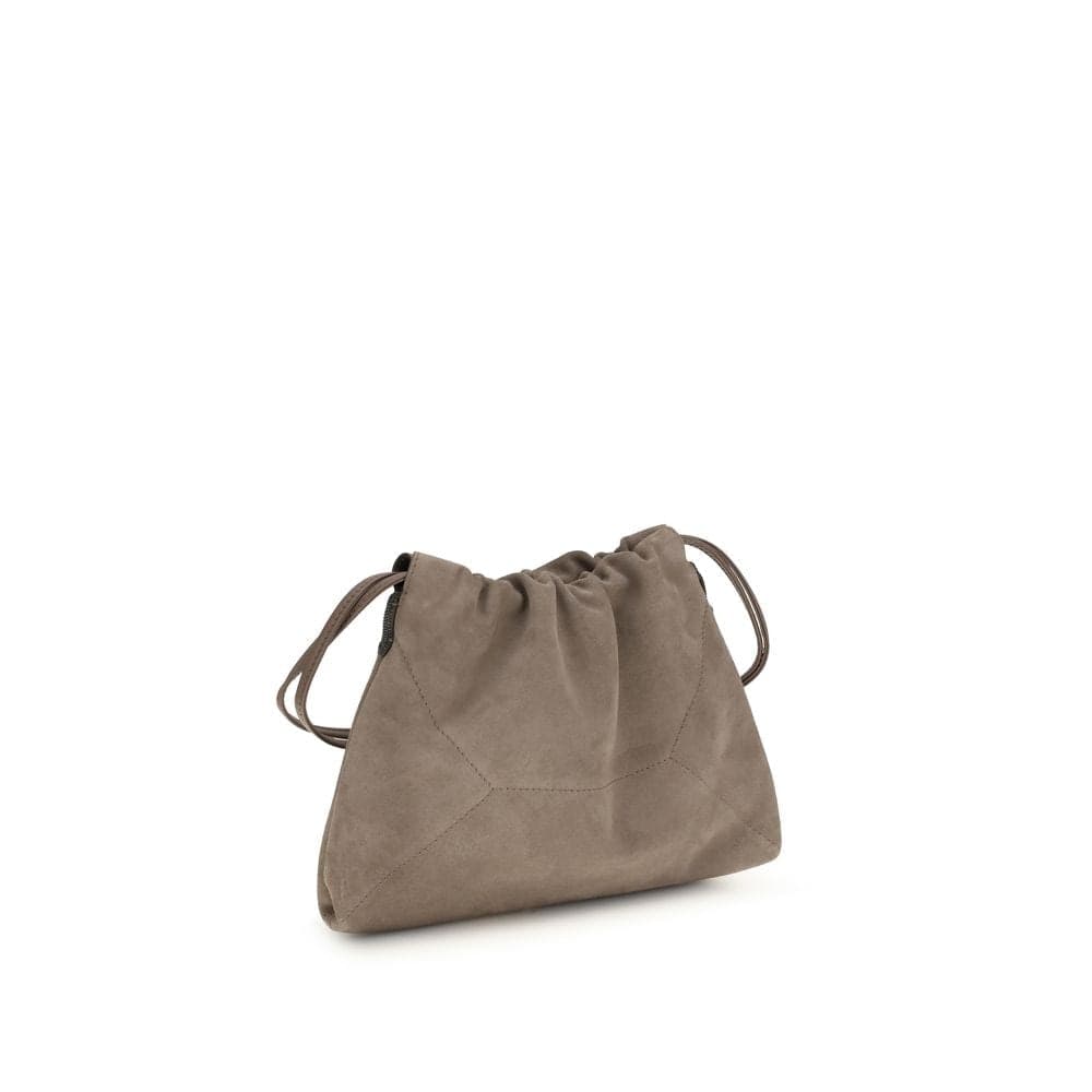 Brunello Cucinelli Beige Calf Leather Bos Taurus Shoulder Bag - 3