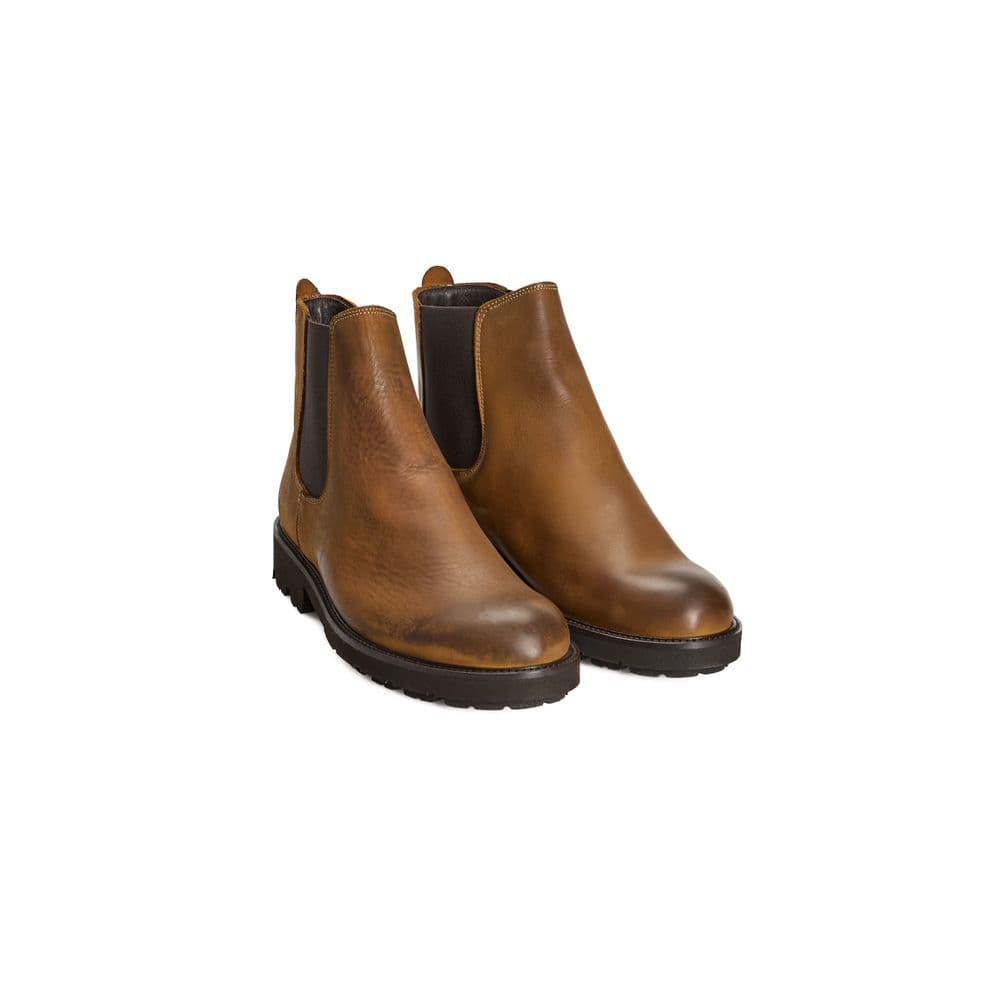 Roberto Pepe Luxury Brown Calfskin Men Boot - 3