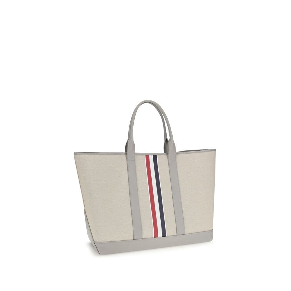 Thom Browne Gray Fabric Shoulder Bag - 3