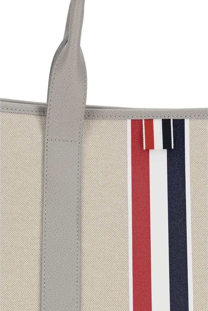 Thom Browne Gray Fabric Shoulder Bag - 4