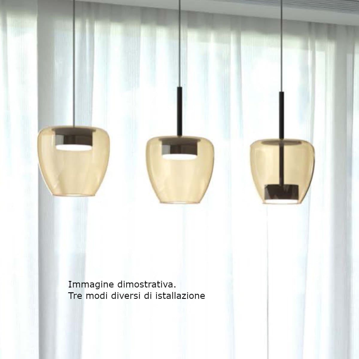 Lampadario moderno Top Light KYLIE 1236 P + R10T1 CR Gx53 LED metallo vetro pirex - 7