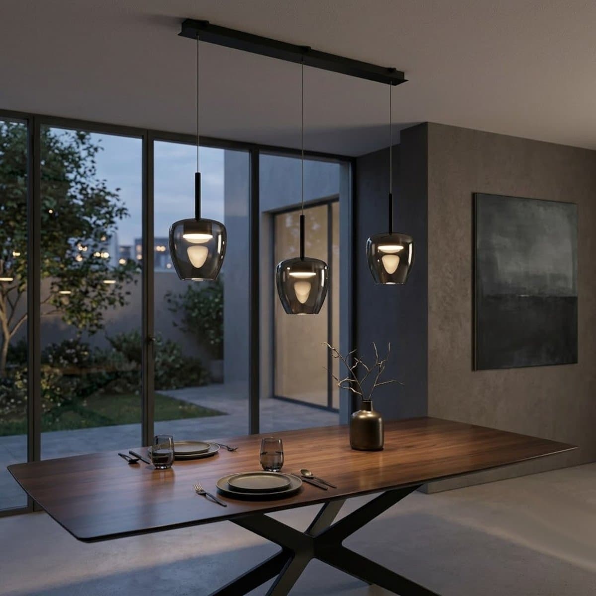 Lampadario moderno Top Light KYLIE 1236 3P + R60x4R3 NE Gx53 LED metallo vetro pirex - 2