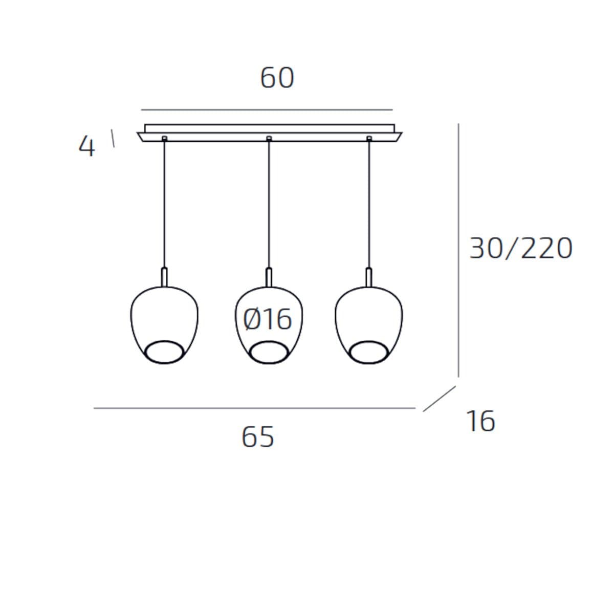 Lampadario moderno Top Light KYLIE 1236 3P + R60x4R3 NE Gx53 LED metallo vetro pirex - 7