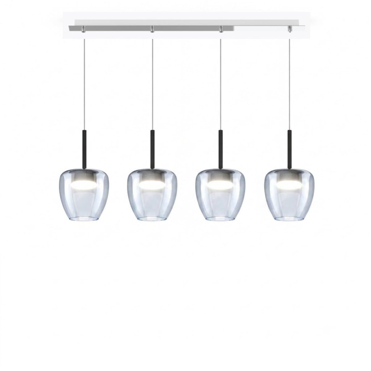 Lampadario moderno Top Light KYLIE 1236 4P + R80x4R4 CR Gx53 LED metallo vetro pirex - 8