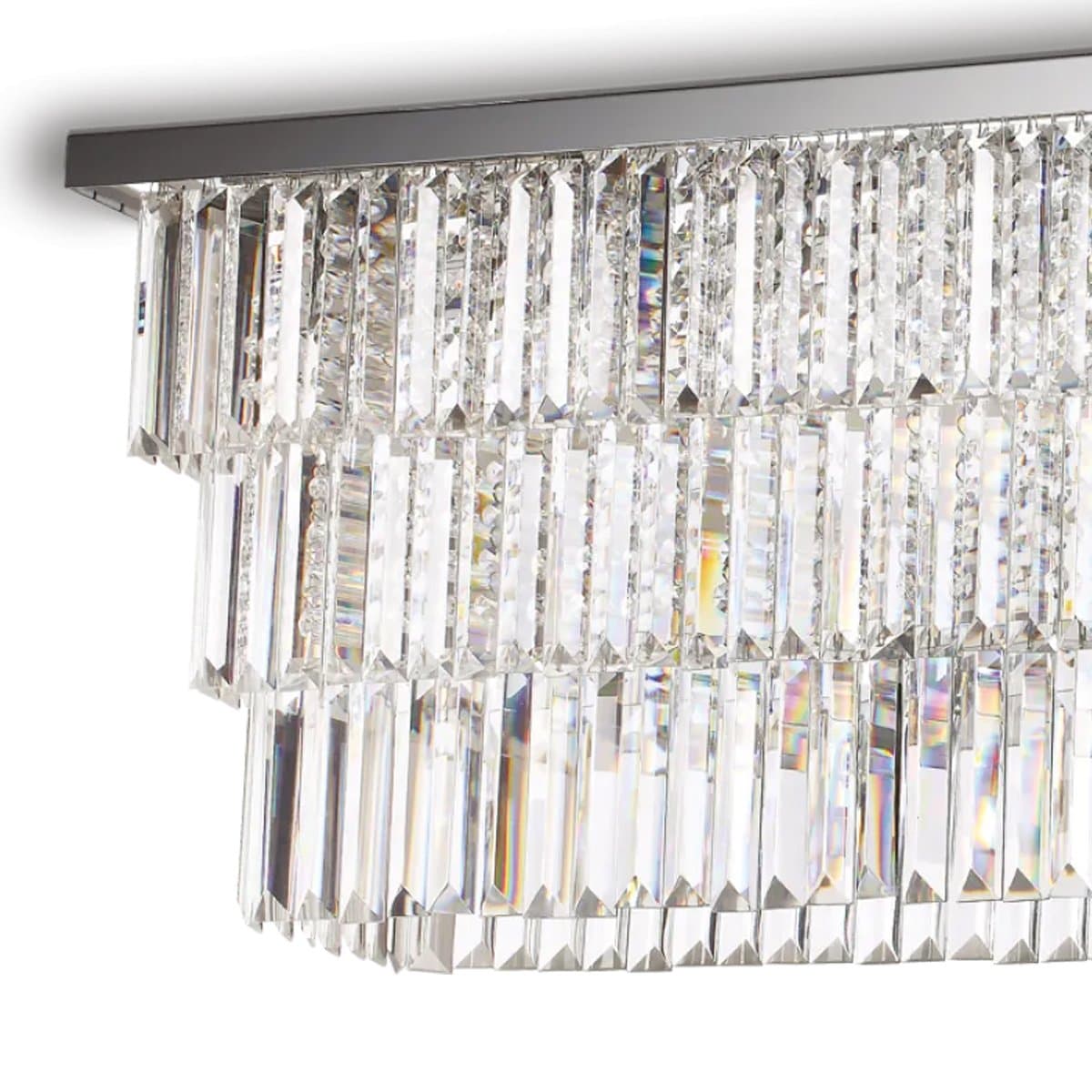 Plafoniera cristallo Ideal Lux MARTINEZ 166285 E14 LED metallo CROMO - 3
