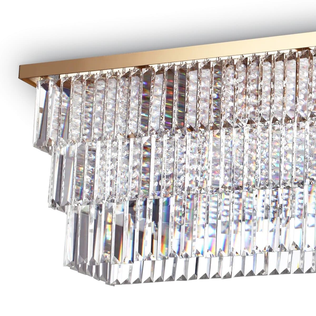 Plafoniera cristallo Ideal Lux MARTINEZ 213569 E14 LED metallo ORO - 4