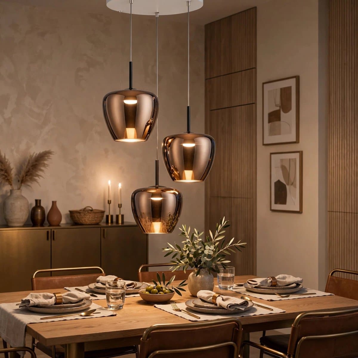 Lampadario moderno Top Light KYLIE 1236 3P + R40T3 BI Gx53 LED metallo vetro pirex - 3