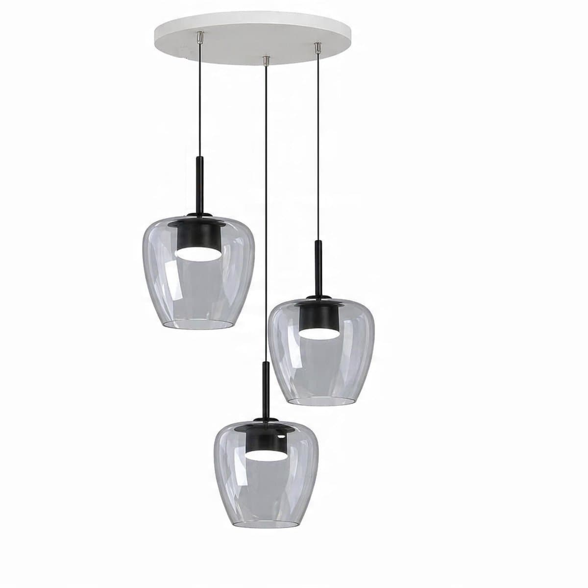 Lampadario moderno Top Light KYLIE 1236 3P + R40T3 BI Gx53 LED metallo vetro pirex - 8