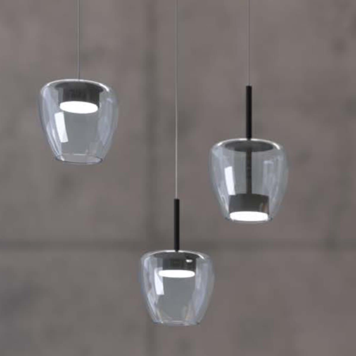 Lampadario moderno Top Light KYLIE 1236 3P + R40T3 BI Gx53 LED metallo vetro pirex - 9