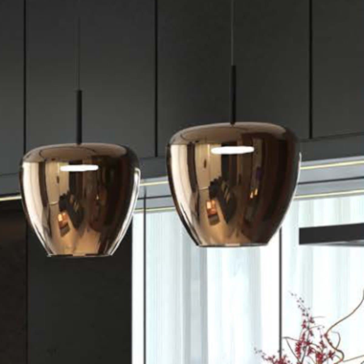 Lampadario moderno Top Light KYLIE 1236 2P+R13MULTI+CILI ELET Gx53 LED metallo vetro pirex - 12