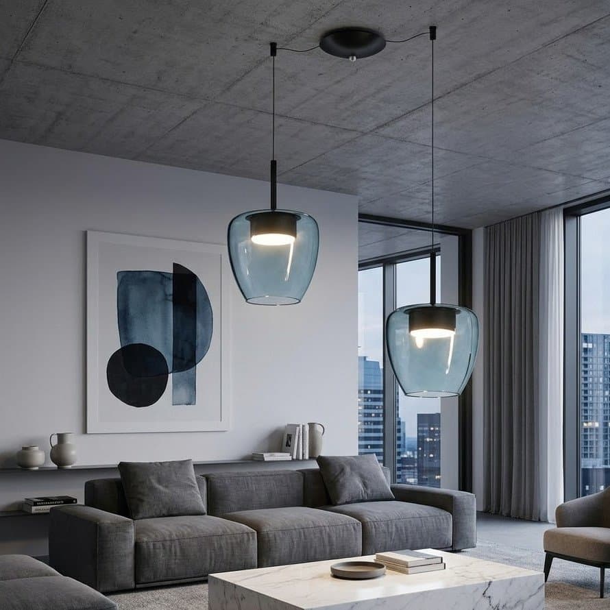 Lampadario moderno Top Light KYLIE 1236 2P+R13MULTI+CILI ELET Gx53 LED metallo vetro pirex - 3
