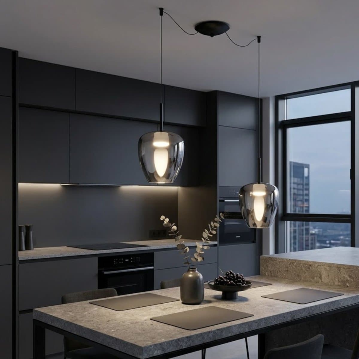 Lampadario moderno Top Light KYLIE 1236 2P+R13MULTI+CILI ELET Gx53 LED metallo vetro pirex - 6