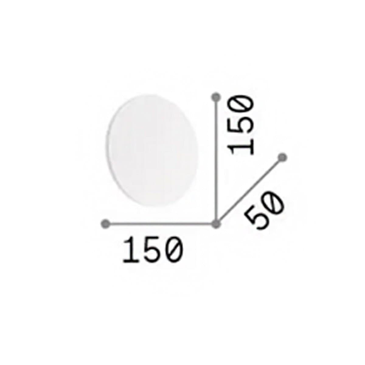 Applique moderno Ideal Lux COVER 195704 BIANCO LED 730LM 3000K alluminio - 5
