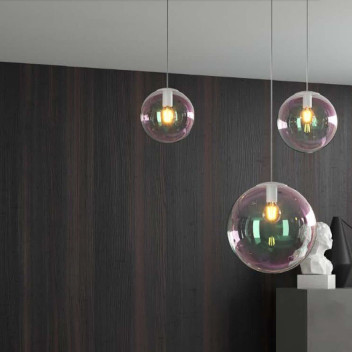 Lampadario moderno Top Light IRIS 1234+R10T1 E27 LED metallo vetro iridescente - 12