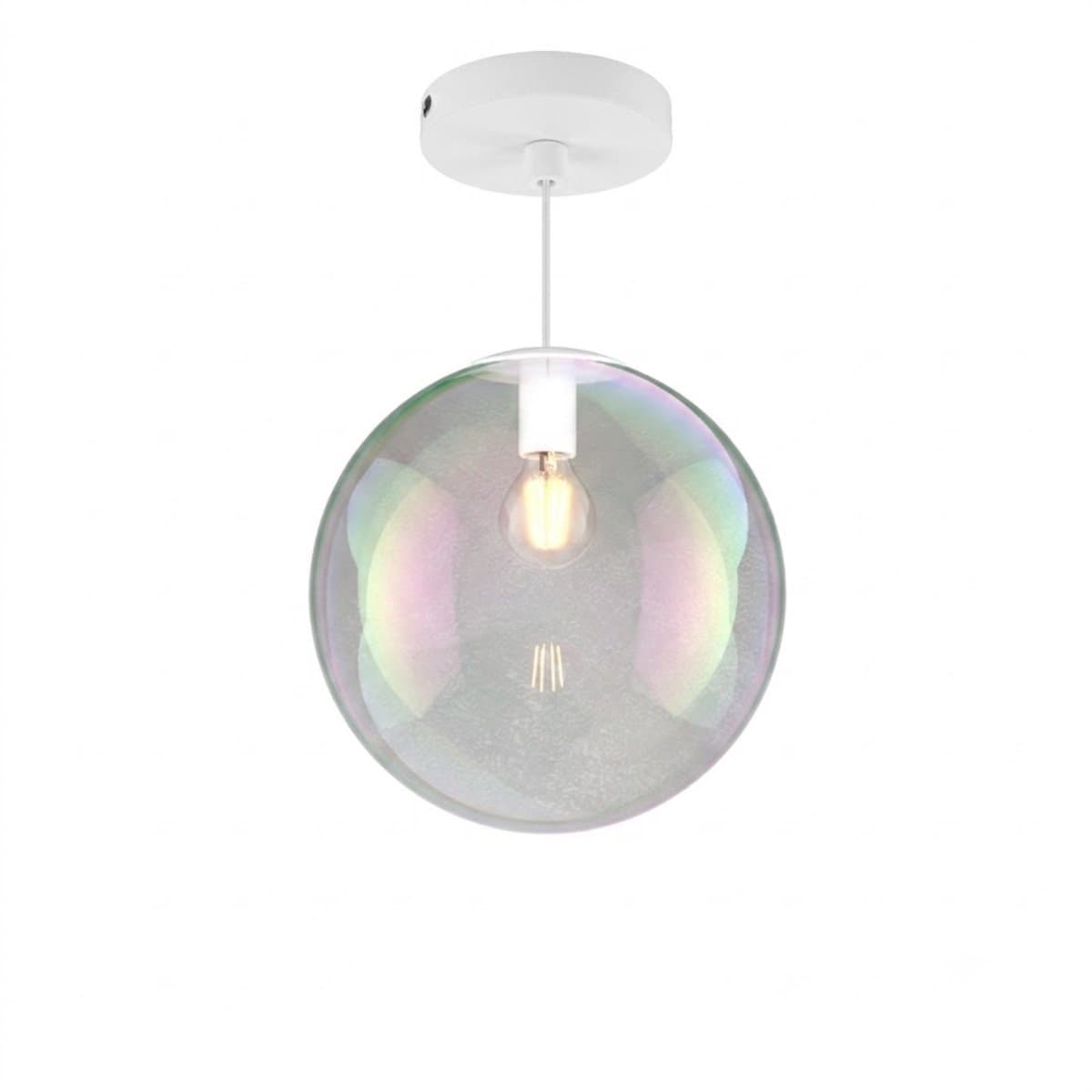 Lampadario moderno Top Light IRIS 1234+R10T1 E27 LED metallo vetro iridescente - 3