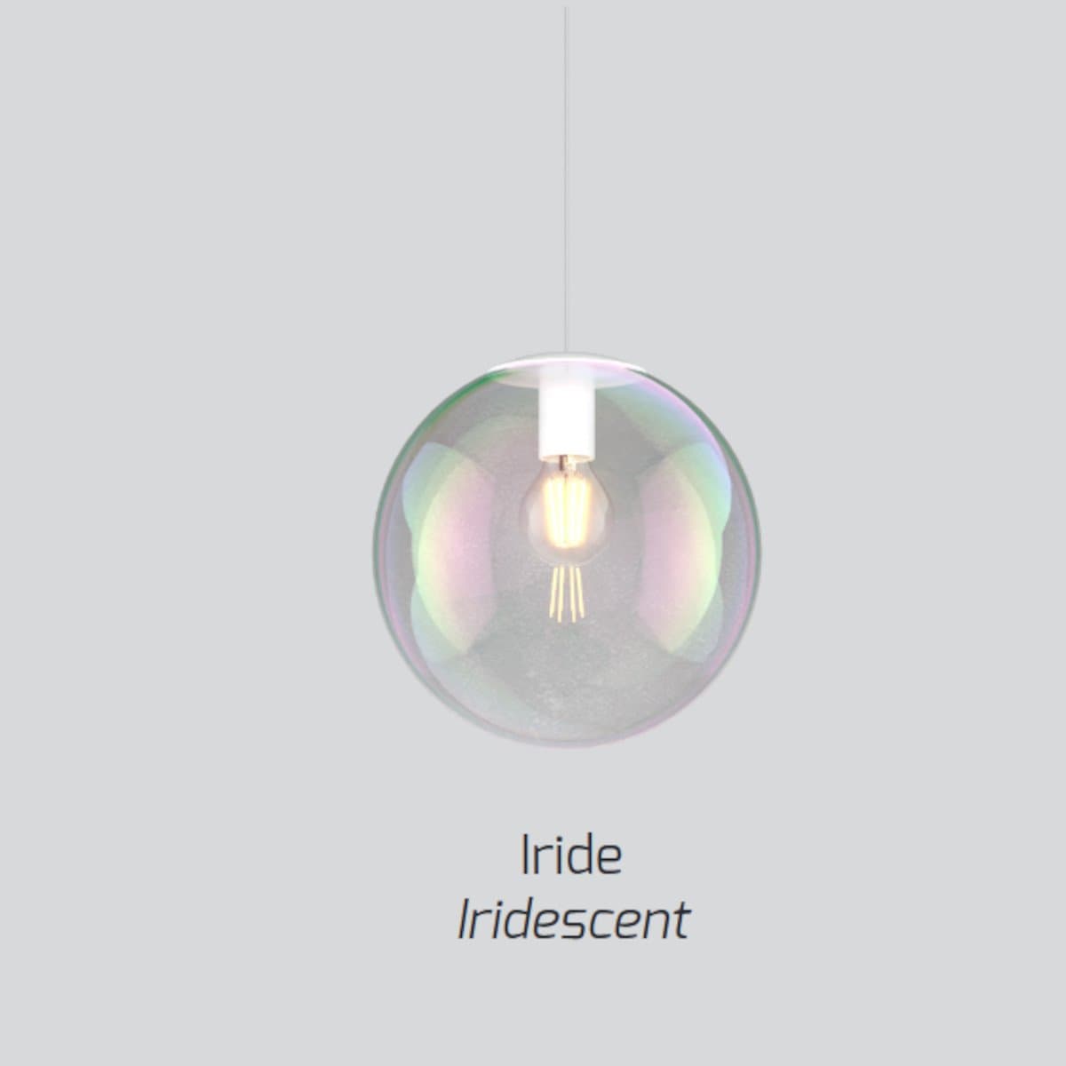 Lampadario moderno Top Light IRIS 1234+R10T1 E27 LED metallo vetro iridescente - 6