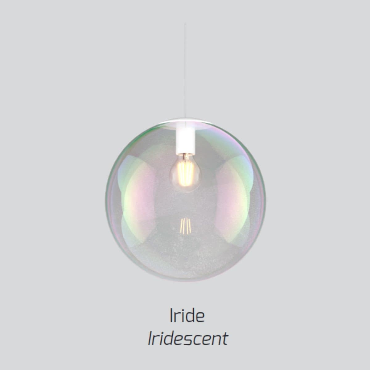 Lampadario moderno Top Light IRIS 1234+R10T1 E27 LED metallo vetro iridescente - 7
