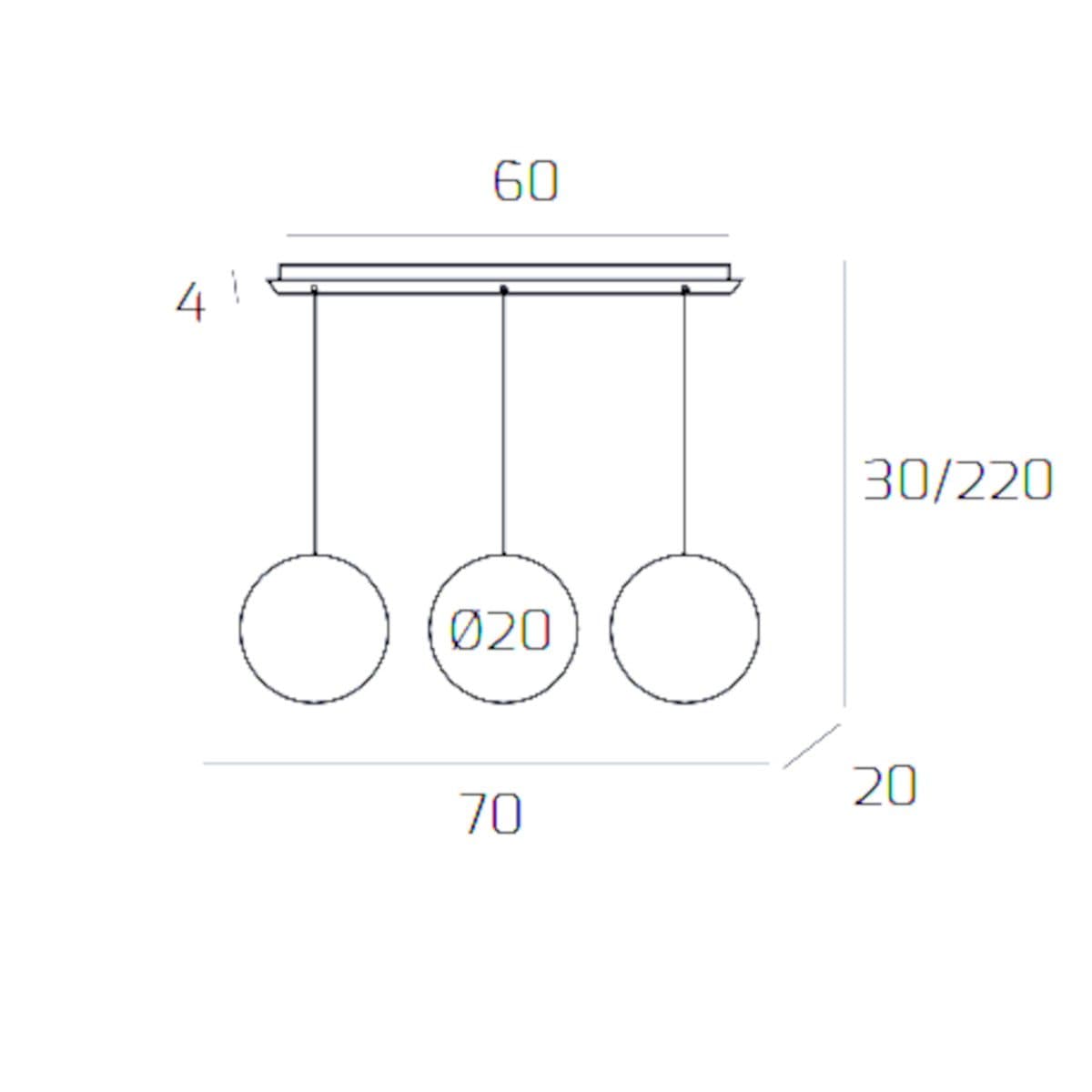 Lampadario moderno Top Light IRIS 1234 20x3+R60x4R3 NE E27 LED metallo vetro iridescente - 4
