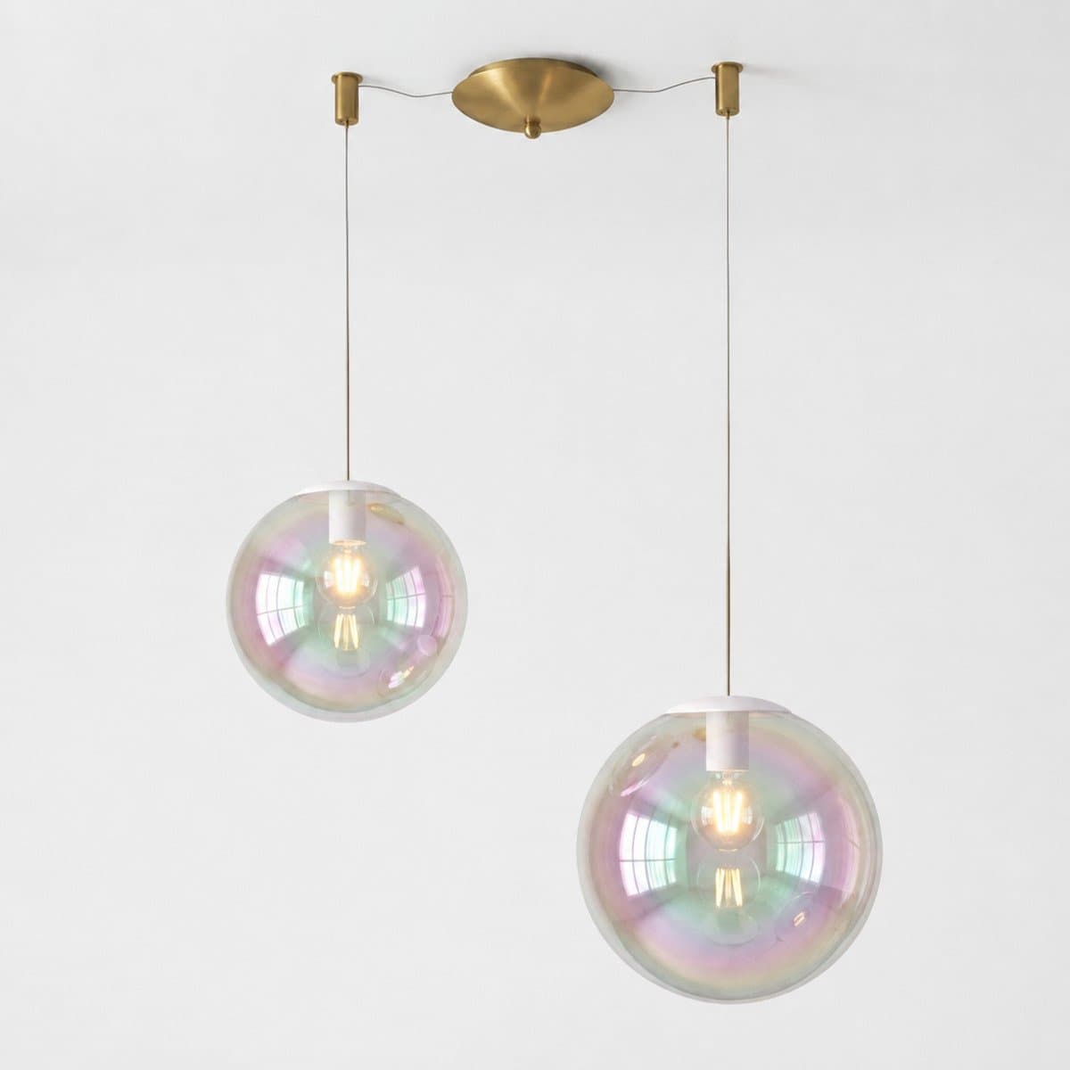 Lampadario moderno Top Light IRIS 1234 20-25+R13MULTI+CILI-ELET OS E27 LED metallo vetro iridescente - 3
