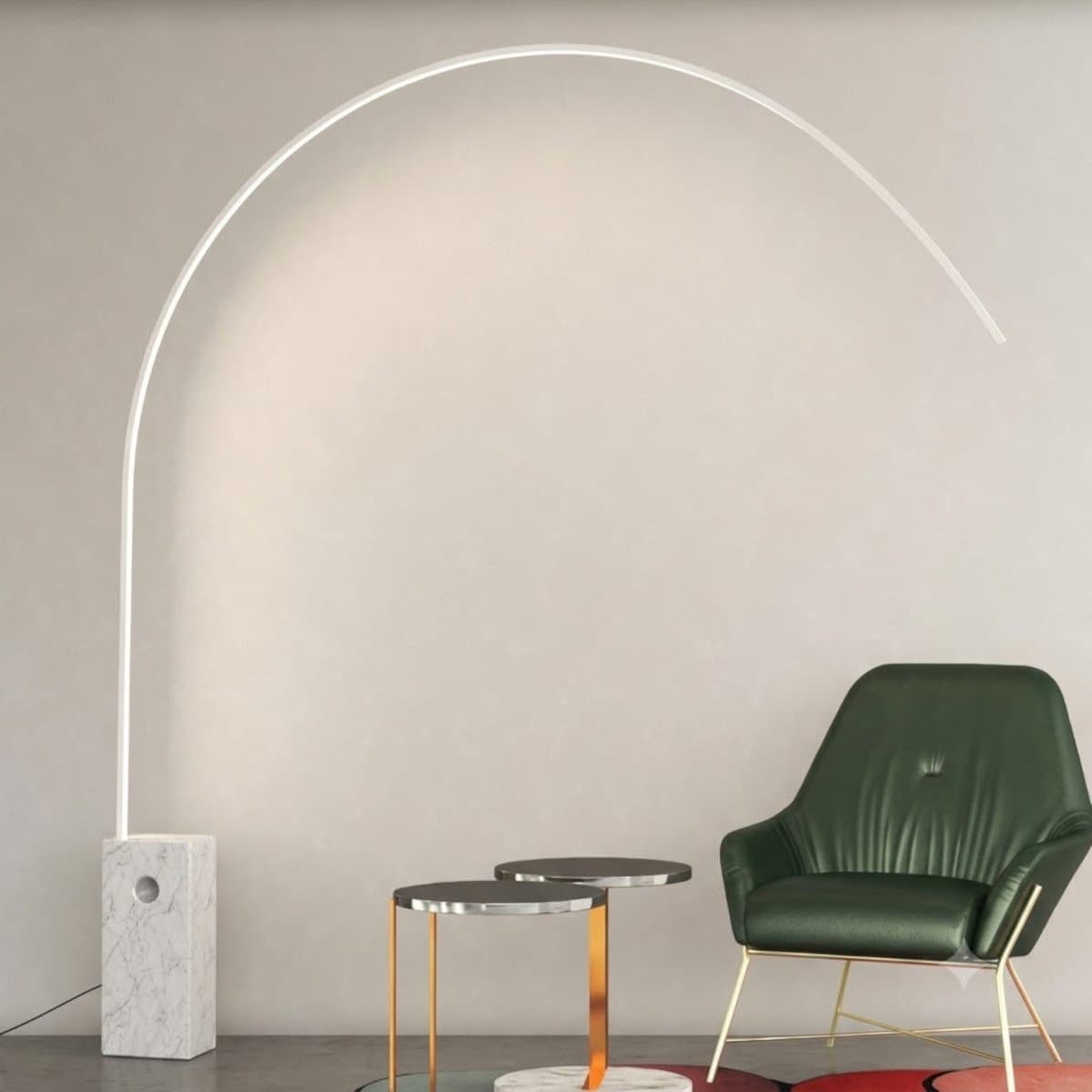 Piantana moderna Top Light VERY 1239 B1LD LED CCT dimmerabile 3 step metallo marmo - 5