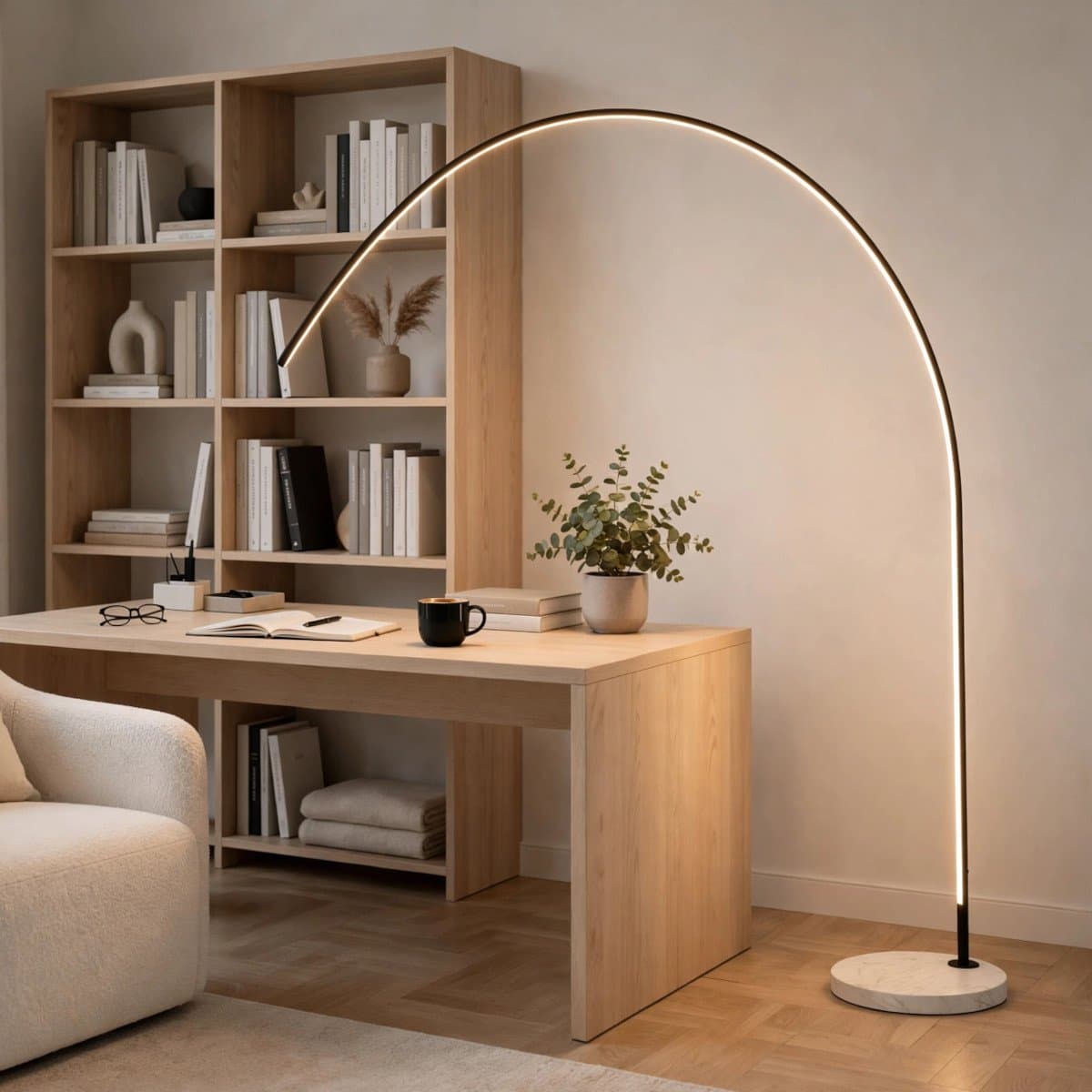 Piantana moderna Top Light VERY 1239 B3LD LED CCT dimmerabile 3 step metallo marmo - 2