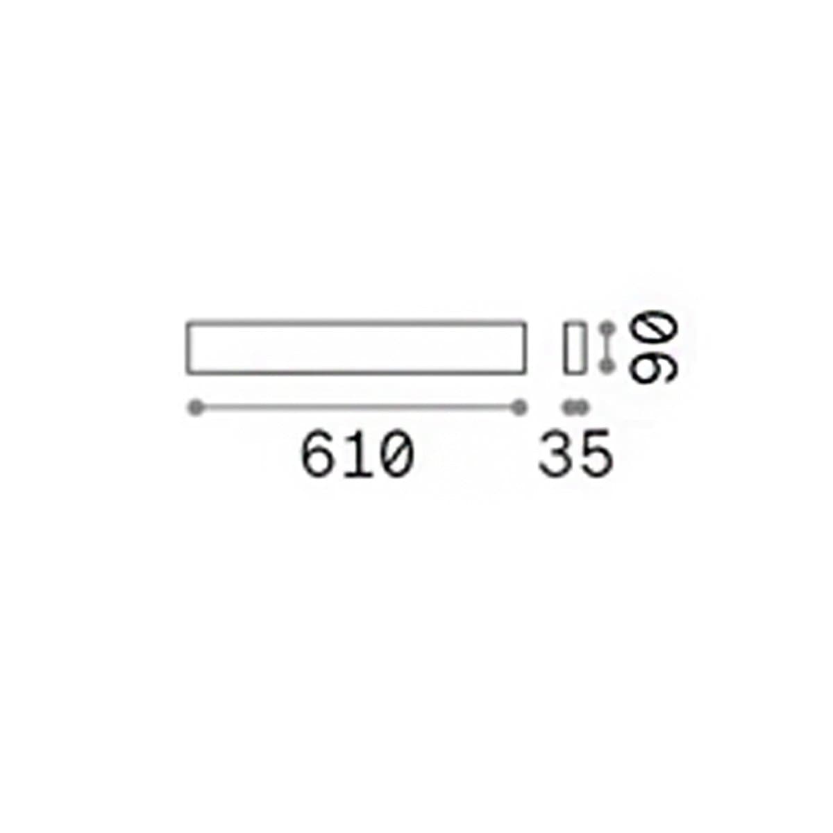 Applique moderno Ideal Lux DELTA 369716 61CM G9 LED 220V alluminio nero biemissione - 5