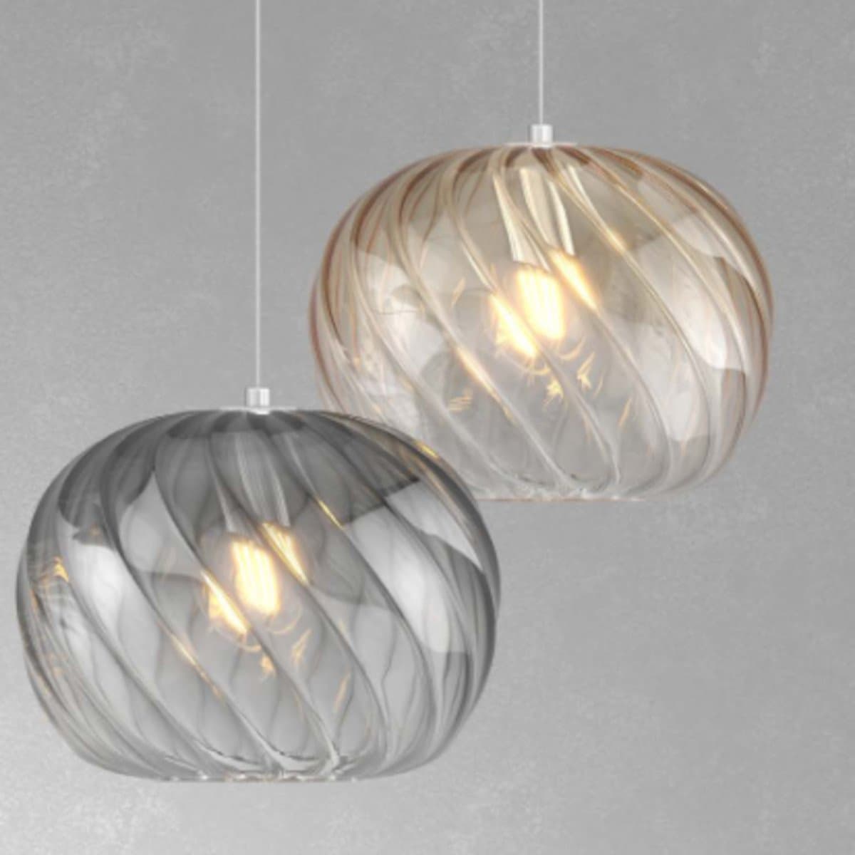 Lampadario moderno Top Light TIDE 1242 DELTA + R10T1 OS E27 LED metallo vetro pirex - 4
