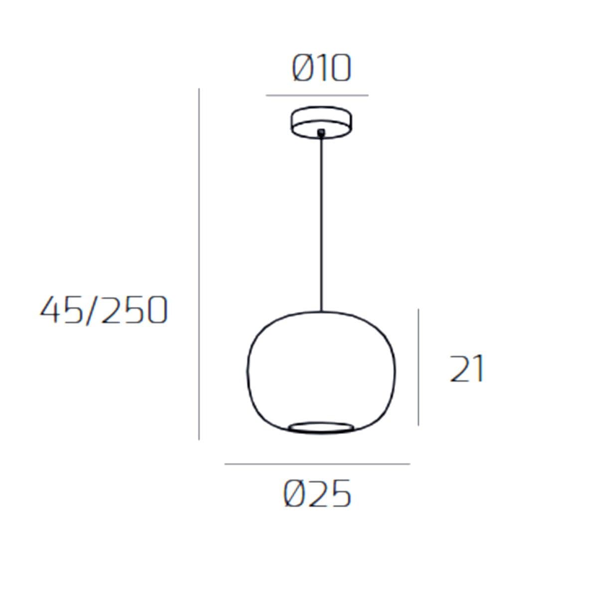 Lampadario moderno Top Light TIDE 1242 DELTA + R10T1 OS E27 LED metallo vetro pirex - 5