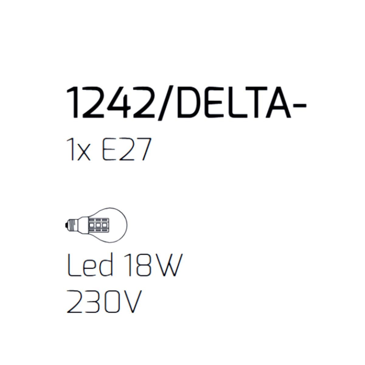 Lampadario moderno Top Light TIDE 1242 DELTA + R10T1 OS E27 LED metallo vetro pirex - 6