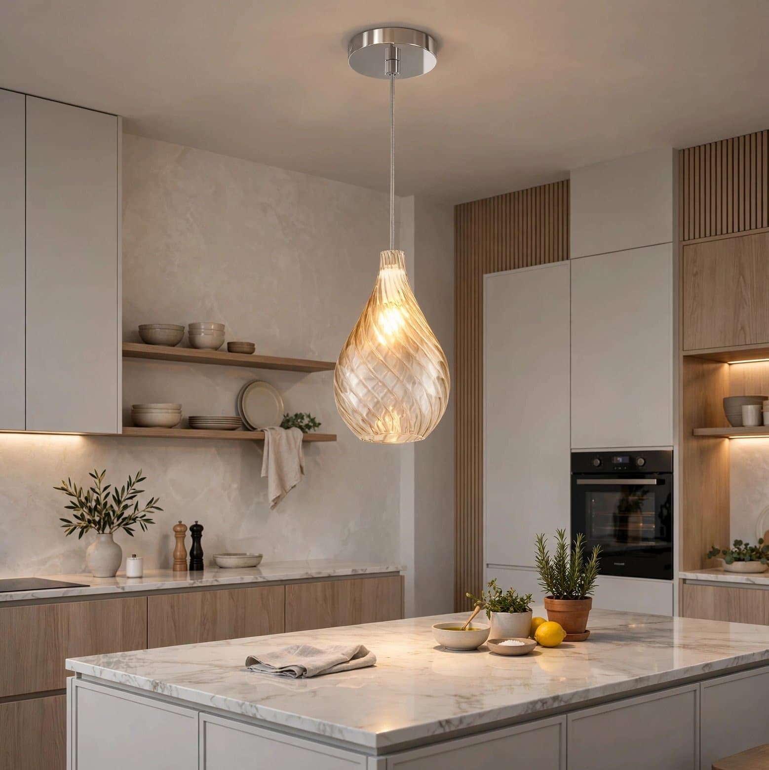 Lampadario moderno Top Light TIDE 1242 KAPPA + R10T1 CR E27 LED metallo vetro pirex - 5