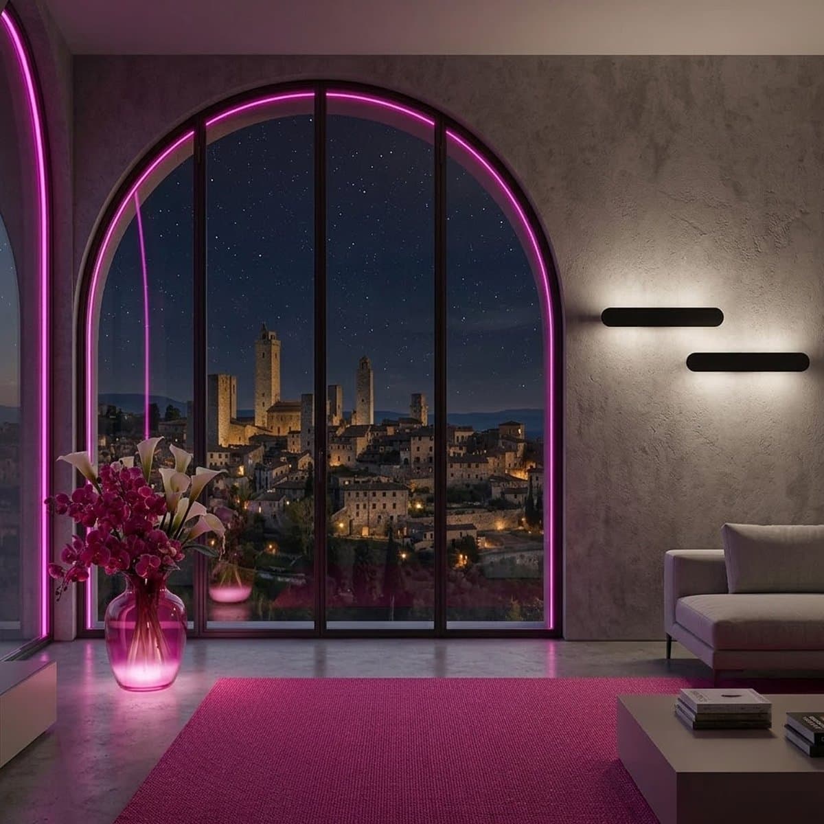 Applique moderno Ideal Lux ZIG ZAG ROUND 369495 54CM LED 2350LM alluminio nero biemissione - 2