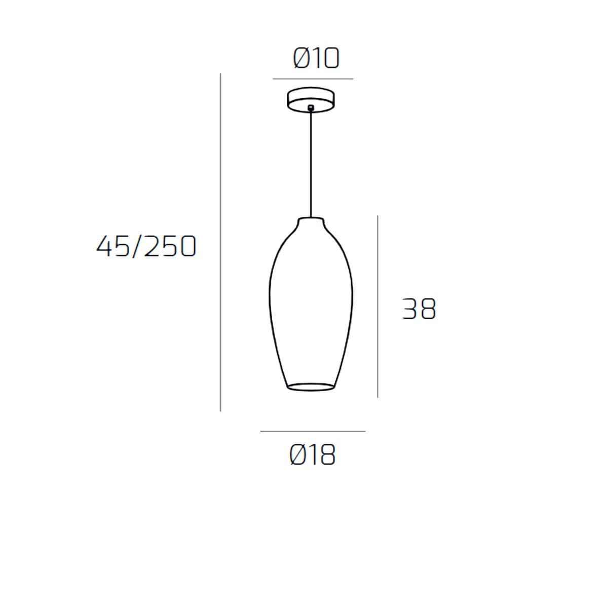 Lampadario moderno Top Light TIDE 1242 SIGMA + R10T1 NE E27 LED metallo vetro pirex - 6